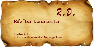 Rába Donatella névjegykártya